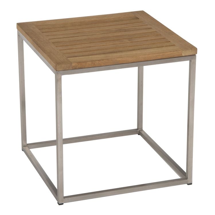 Stern Savona Beistelltisch 45x45cm Edelstahl/Teak