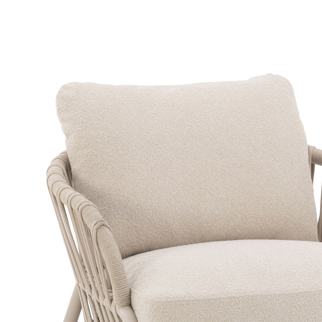 Zebra Ares Loungesessel Aluminium/Rope/Sunproof