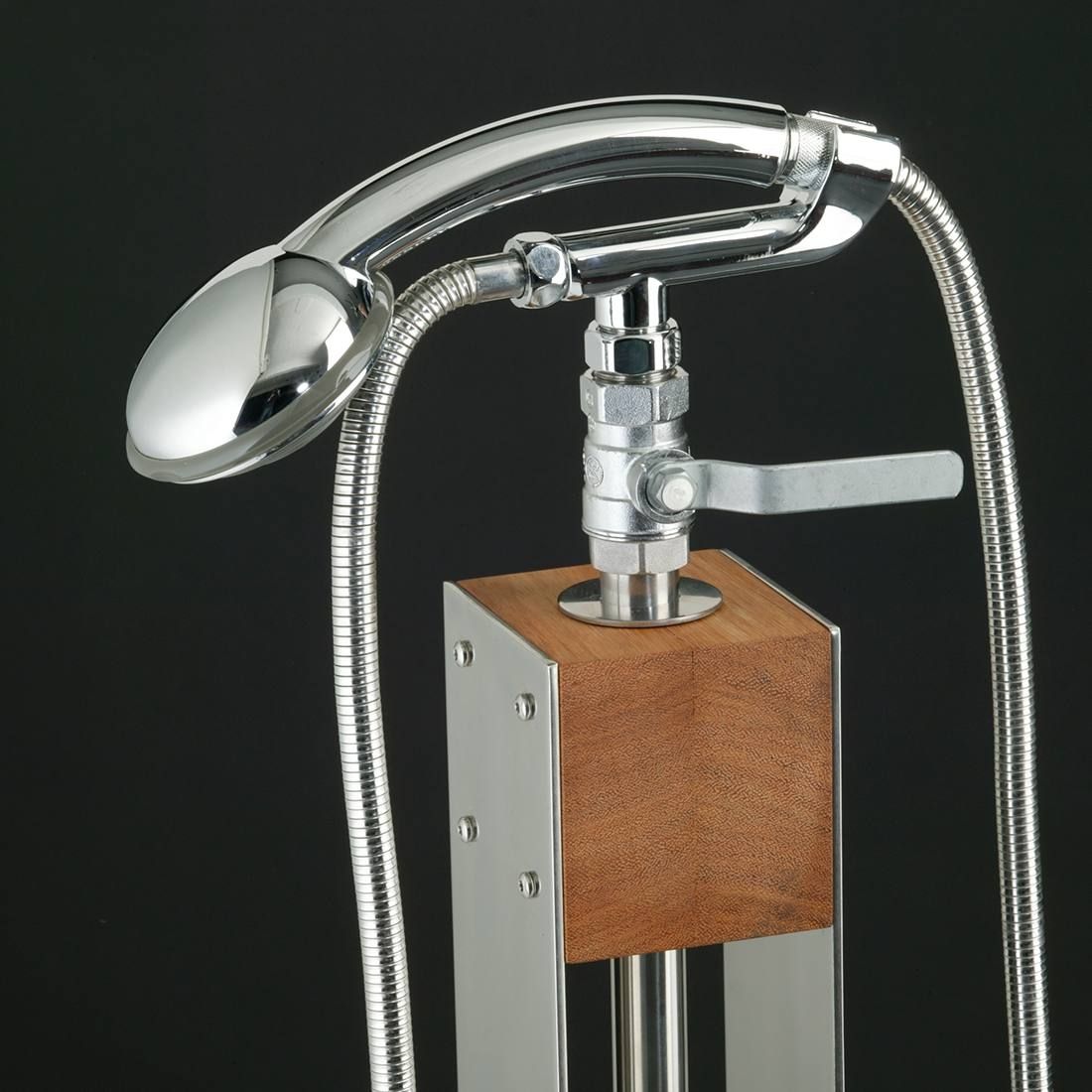 Ideal Altena mini Gartendusche Kaltwasser Edelstahl/Holz