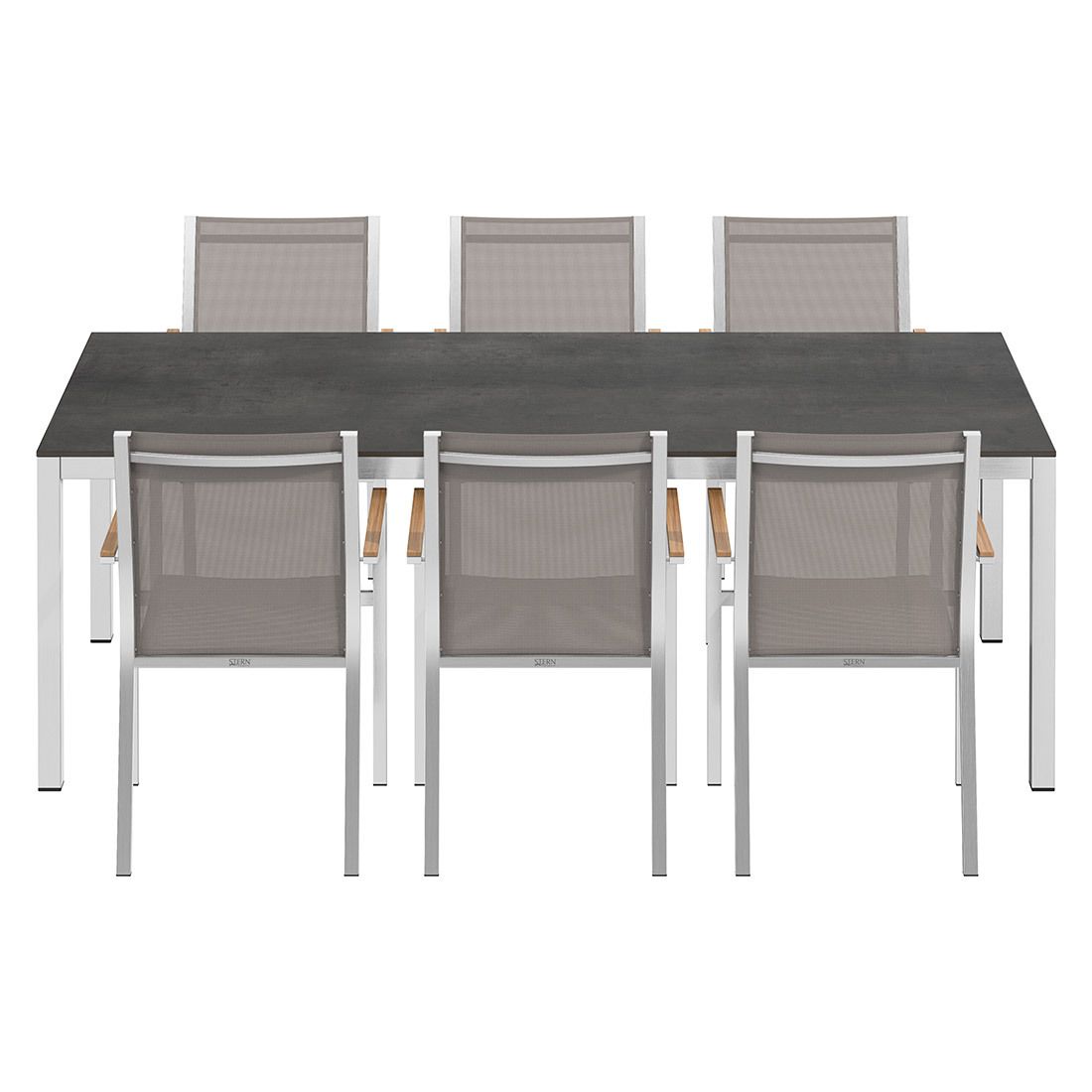 Stern Cardiff Gartenmöbel-Set L (6 Plätze) mit OUTLIV. Tisch 220x100cm