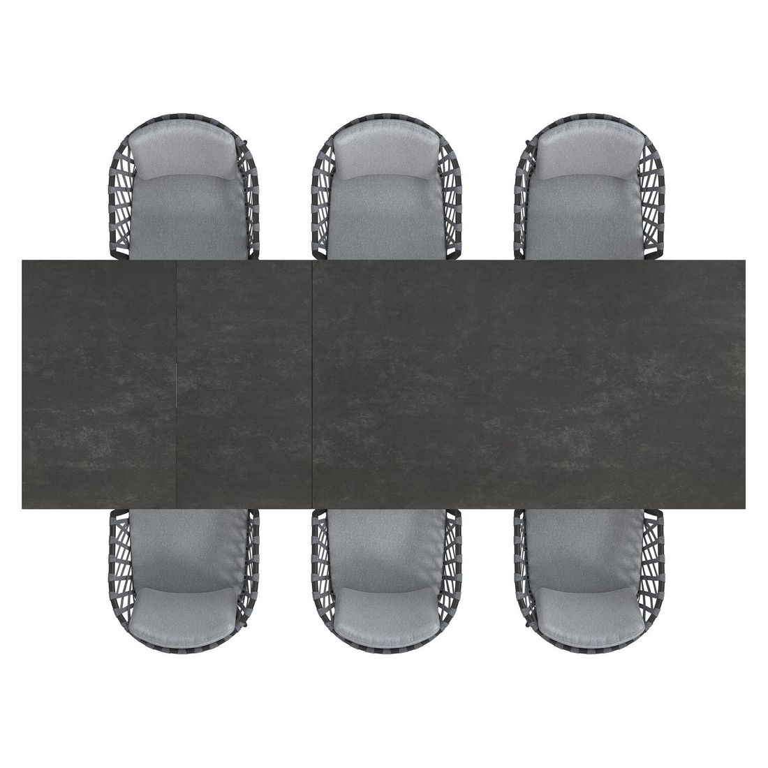 OUTLIV. Cairns Gartenmöbel-Set L (6 Plätze) Tisch 160/217/267x92cm
