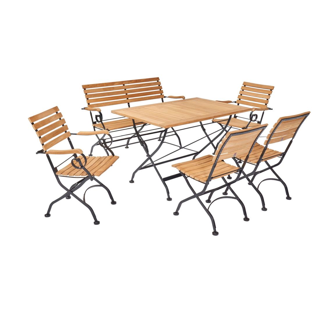 LC Garden Wimbledon Gartenmöbel-Set L (6 Plätze) Tisch 120x80cm