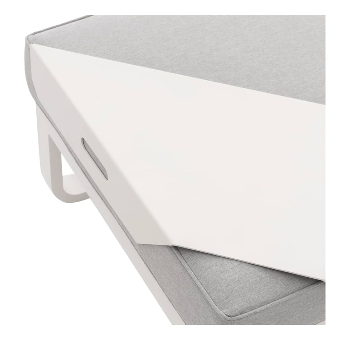 OUTLIV. Ecktablett für Hocker 90,5x35cm Aluminium