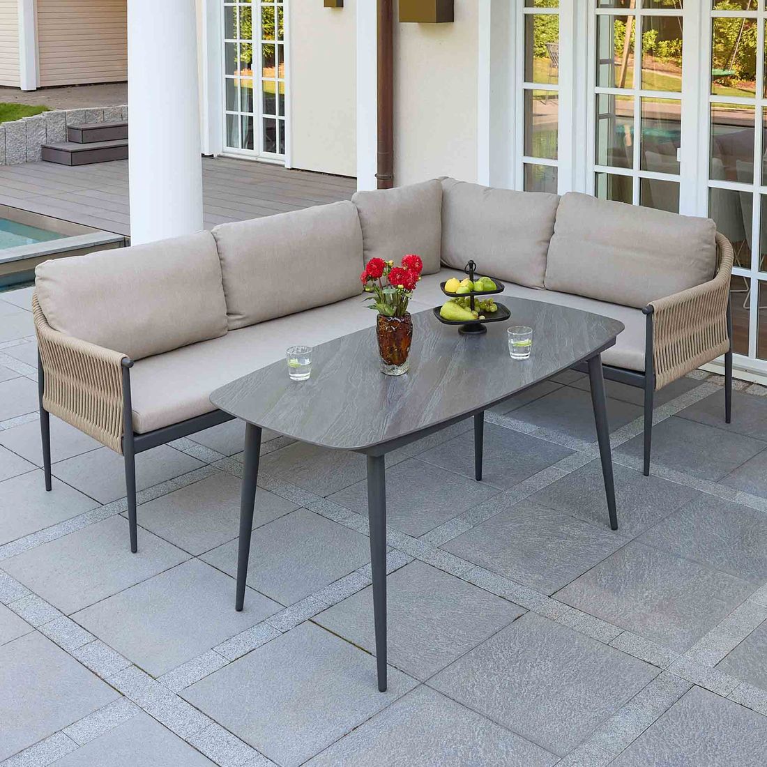 LC Garden Bari Ecklounge Aluminium/Rope