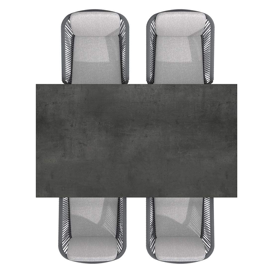 OUTLIV. Ohio Gartenmöbel-Set M (4 Plätze) Tisch 160x90cm
