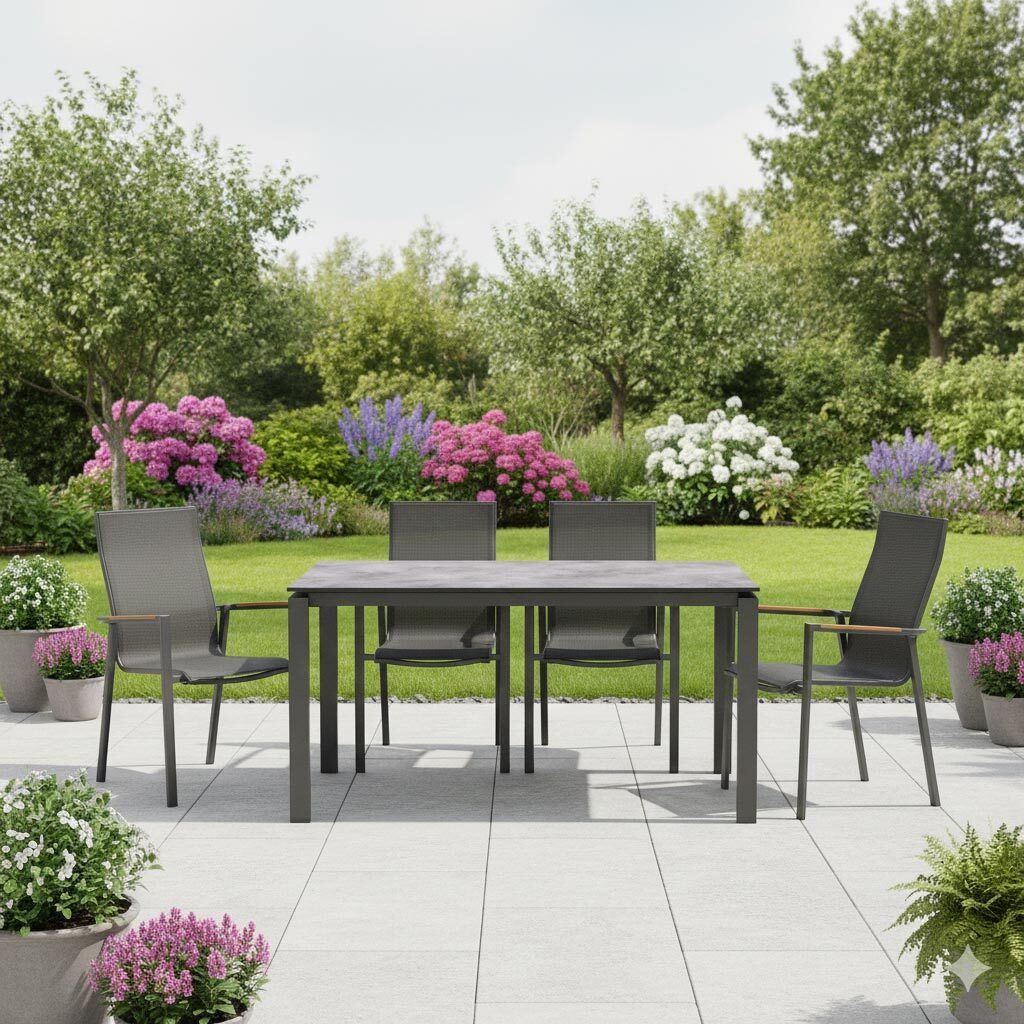 Kettler Sense Stapelsessel Hochlehner Aluminium/Outdoorgewebe