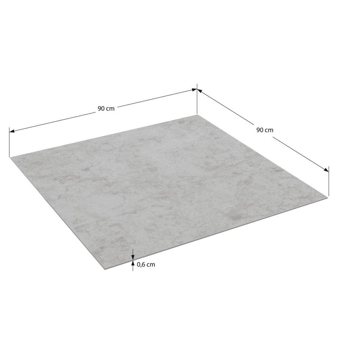 OUTLIV. Gartentisch 90x90cm  Aluminium/Glaskeramik