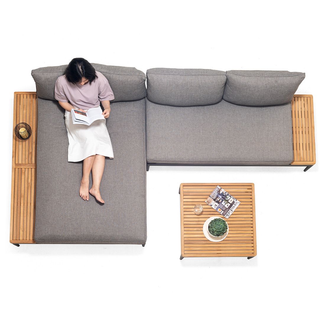 LifestyleGarden Topaz XL Daybed Aluminium/Olefin