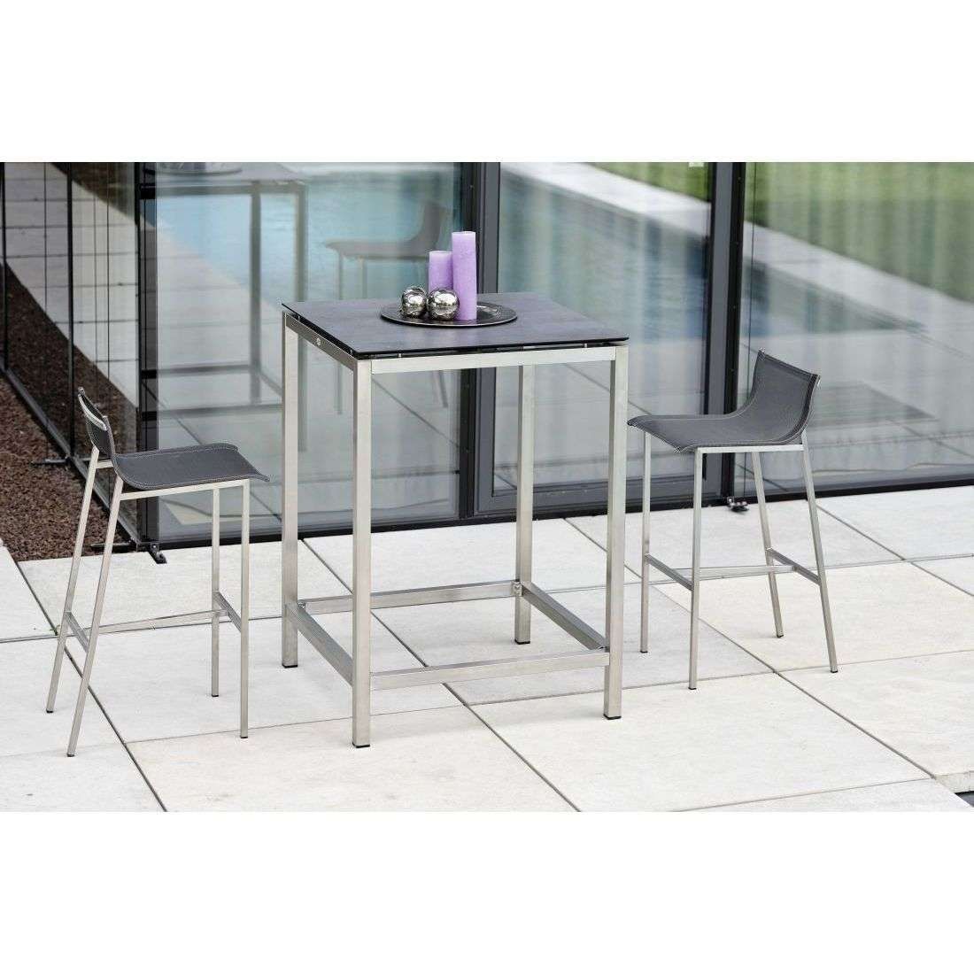 Stern Gartentisch-Gestell 80x80cm Edelstahl