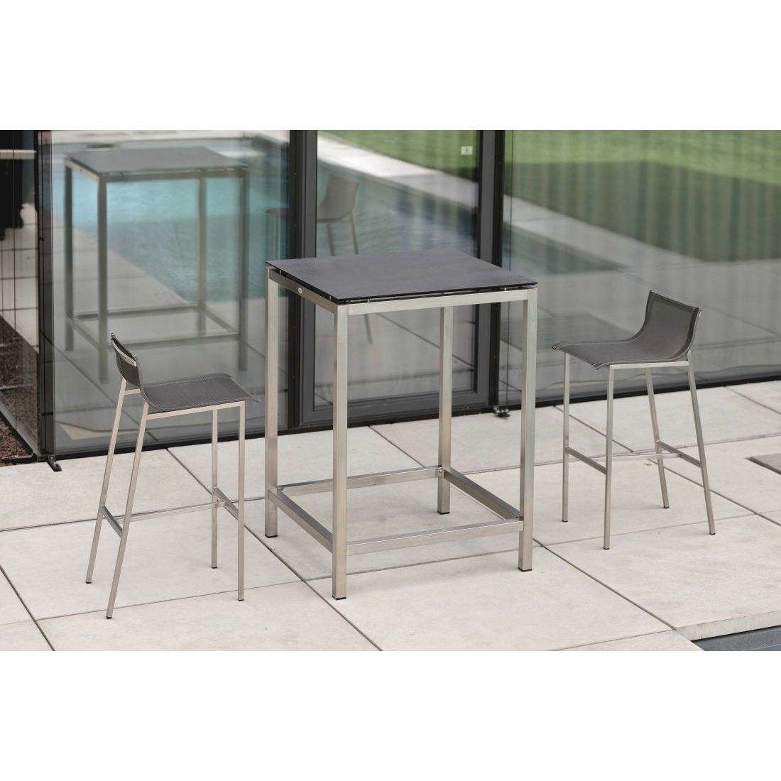 Stern Gartentisch-Gestell 80x80cm Edelstahl