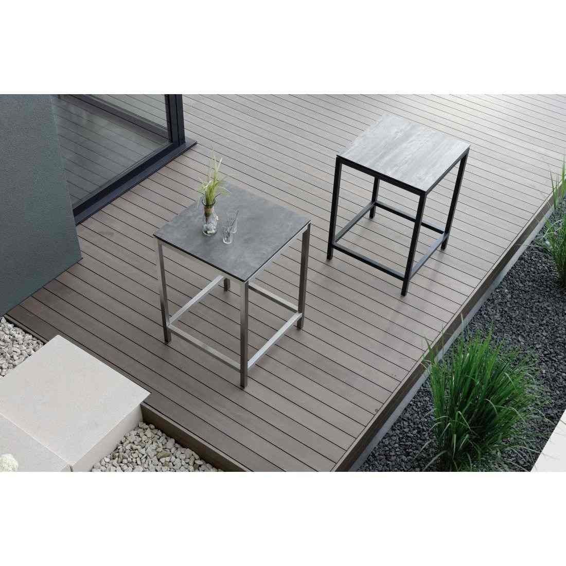 Stern Gartentisch-Gestell 80x80cm Edelstahl
