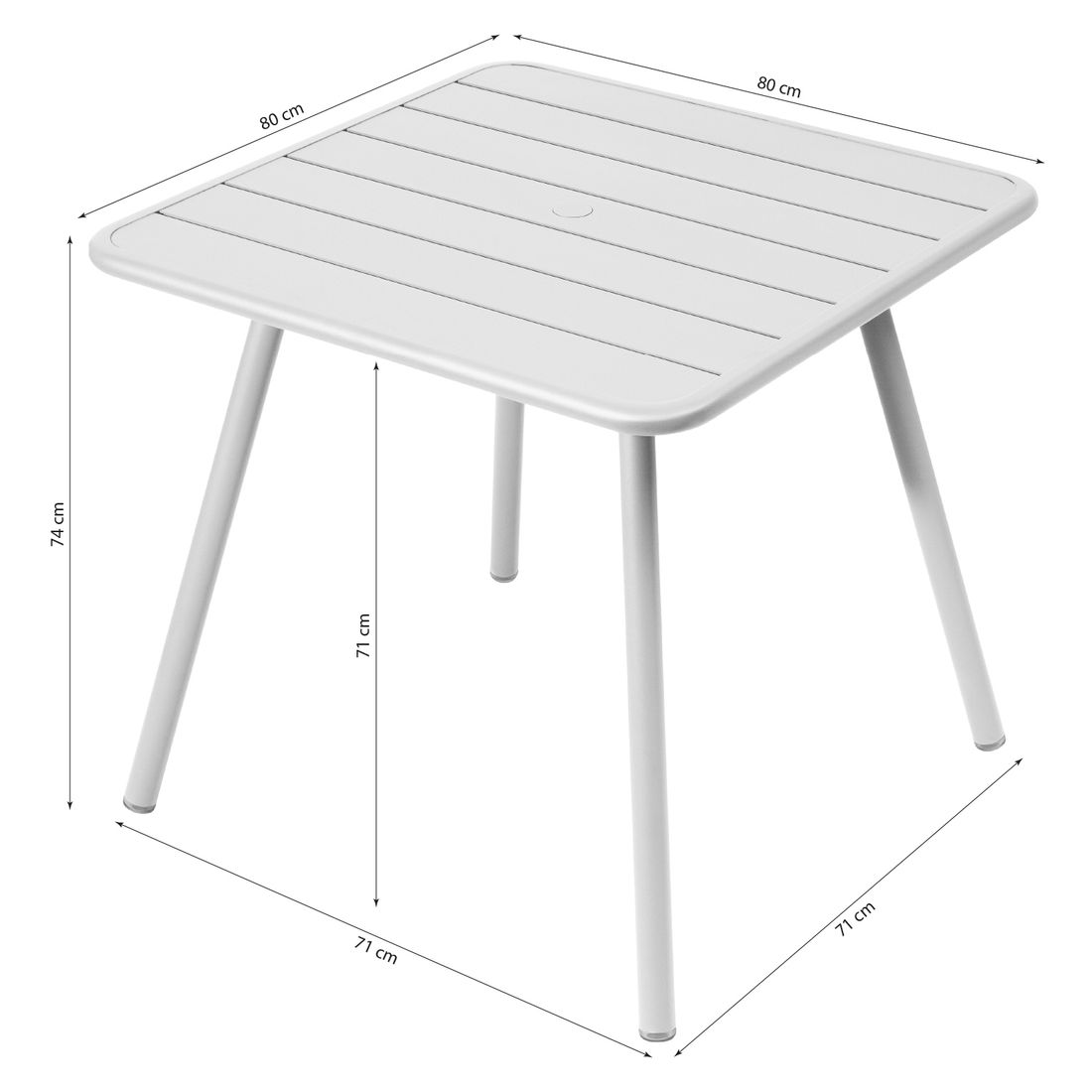 Fermob Luxembourg Gartentisch 80x80cm Aluminium