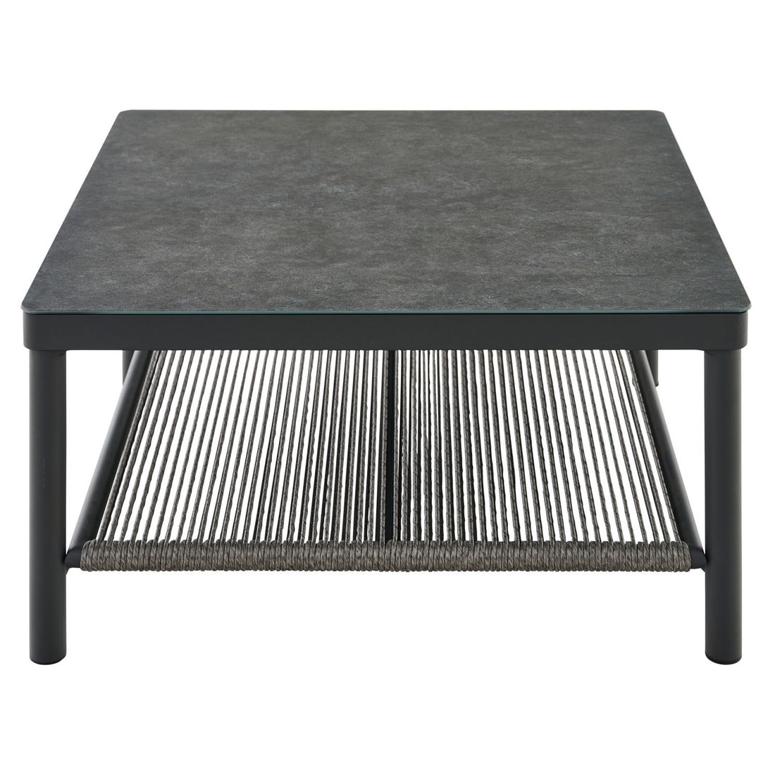 Siena Garden Kansas Loungetisch 75x75cm Aluminium/Glaskeramik
