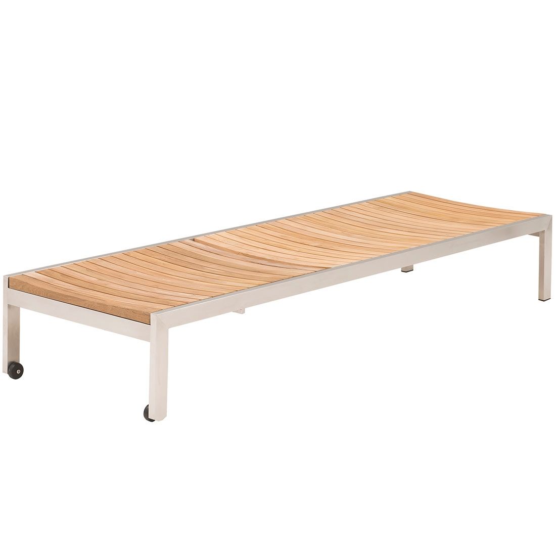 OUTLIV. Pasadena Gartenliege verstellbar Edelstahl/Teak