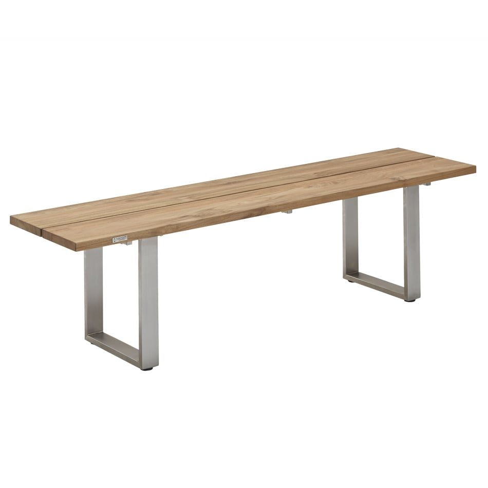 Niehoff Nemo Gartenbank 160cm Edelstahl Profilkufe/Teak