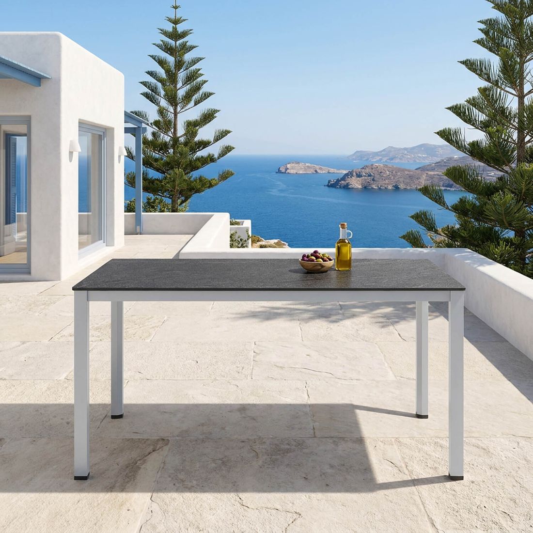 Kettler Cubic Gartentisch 140x70cm Aluminium/HPL