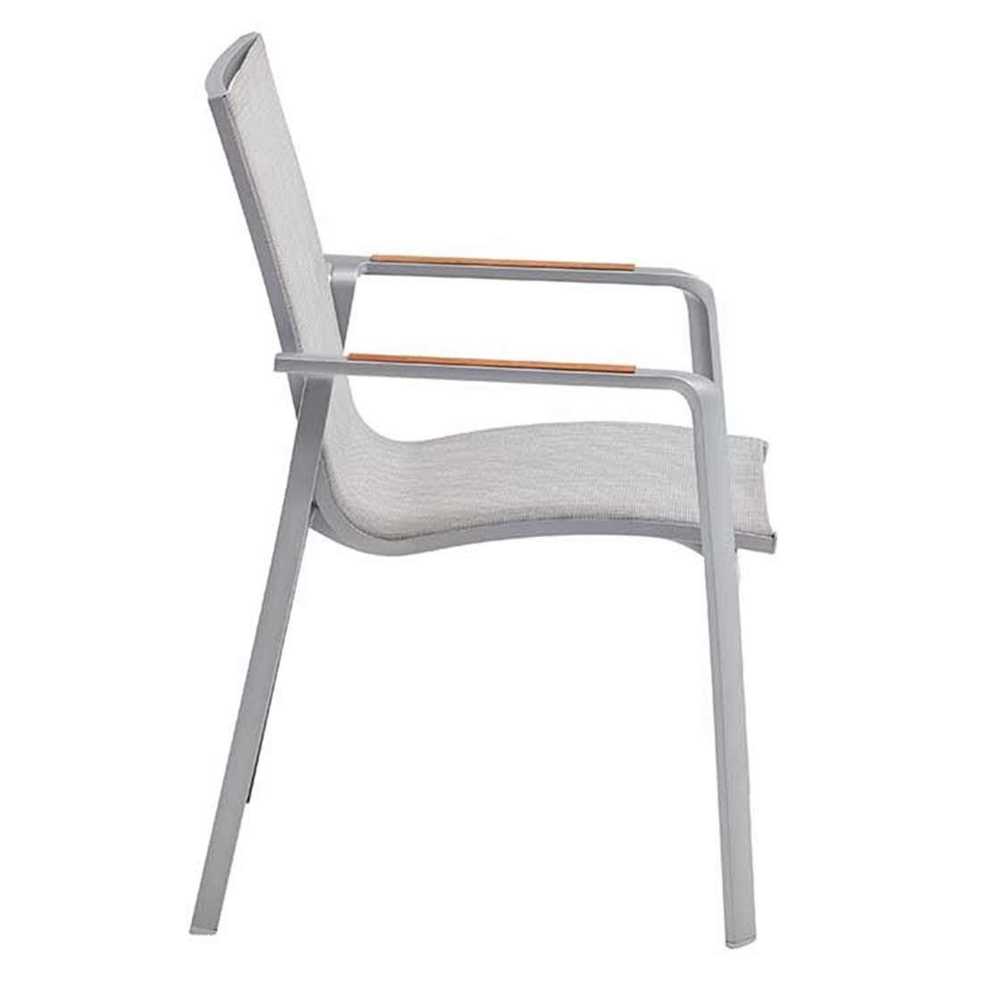 Kettler Diamond Stapelsessel Aluminium/Outdoorgewebe