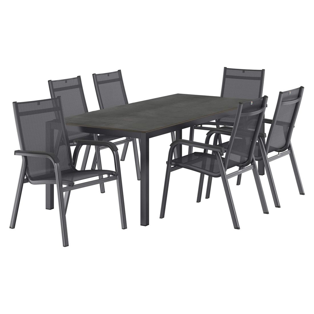 Kettler Basic Plus Gartenmöbel-Set L (6 Plätze) mit OUTLIV. Tisch 220x100cm