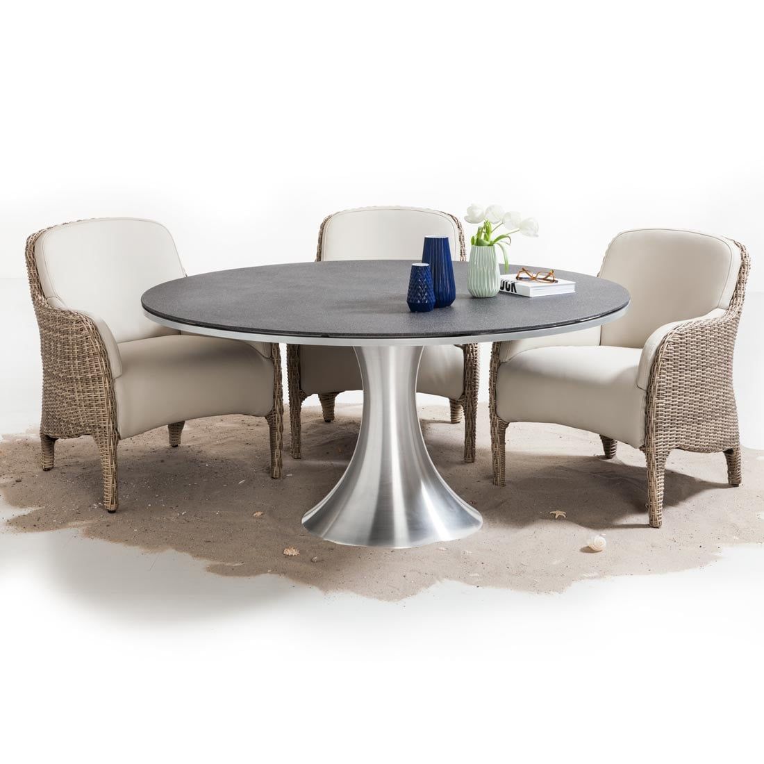 Domus Ventures Palm Tisch Ø150 cm Aluminium/StoneTEC