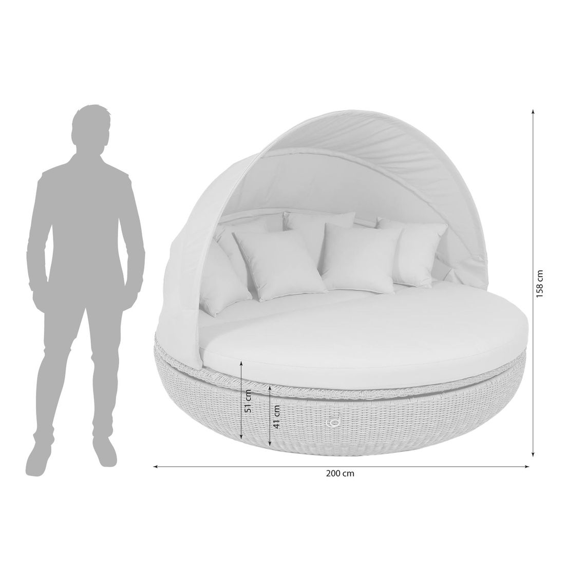 Domus Ventures Cardiff Sonneninsel Geflecht/Olefin
