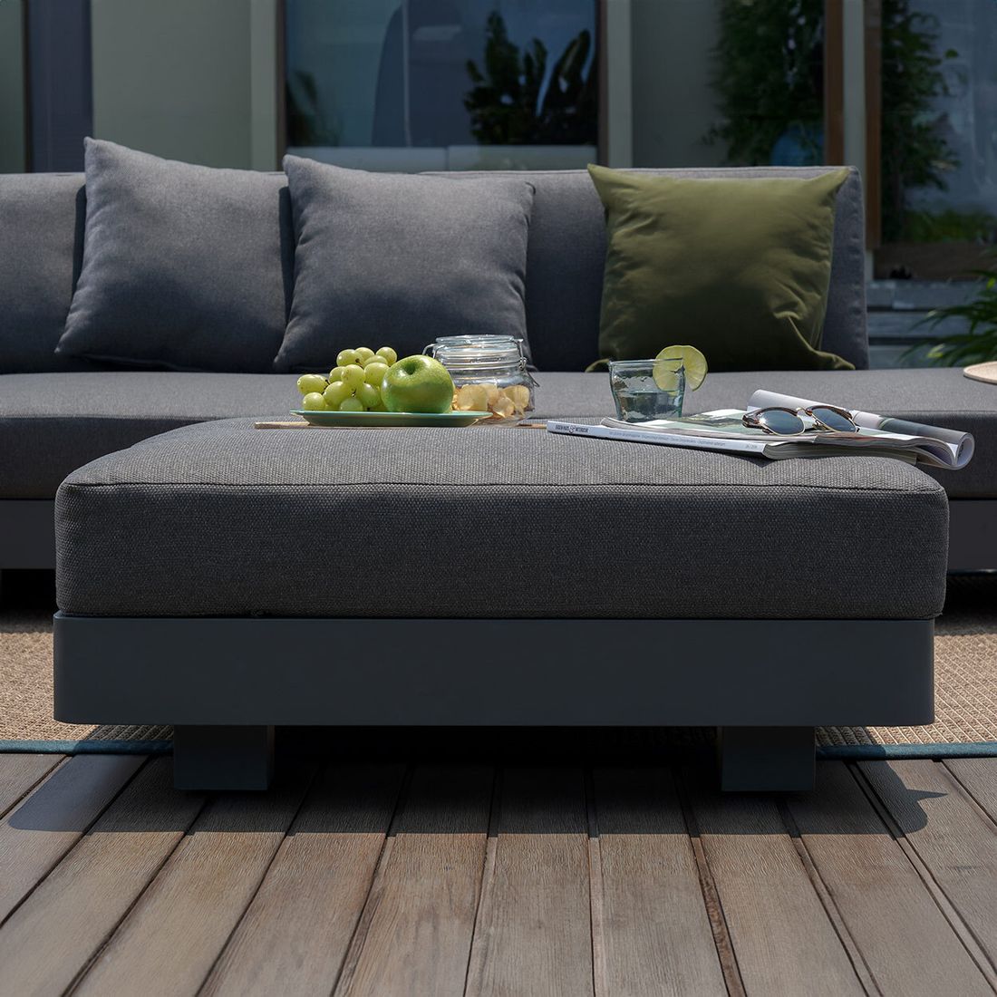 OUTLIV. Santa Monica Ecklounge inkl. Loungetisch Aluminium/Olefin