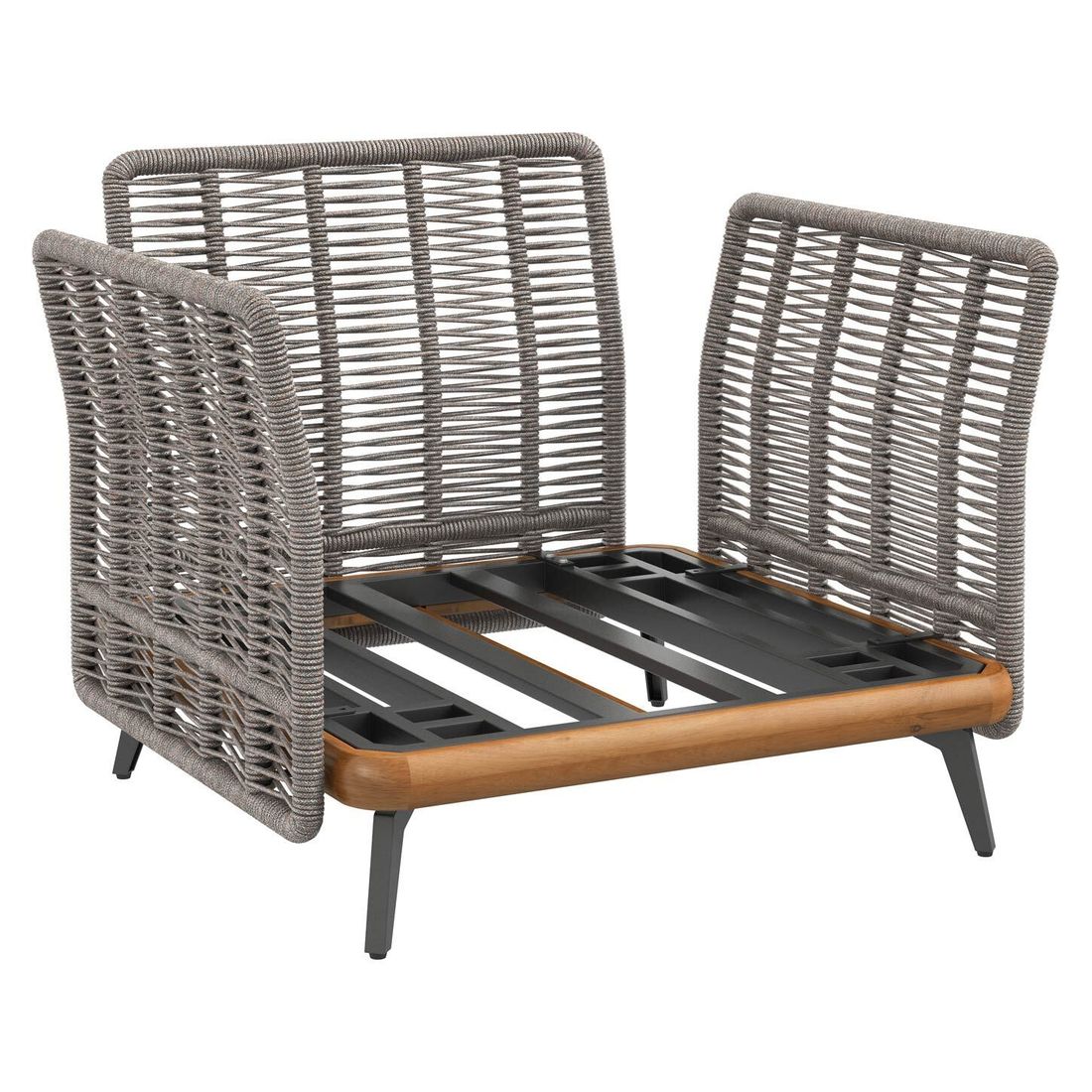 OUTLIV. Ava Loungesessel Akazie/Rope/Polyester