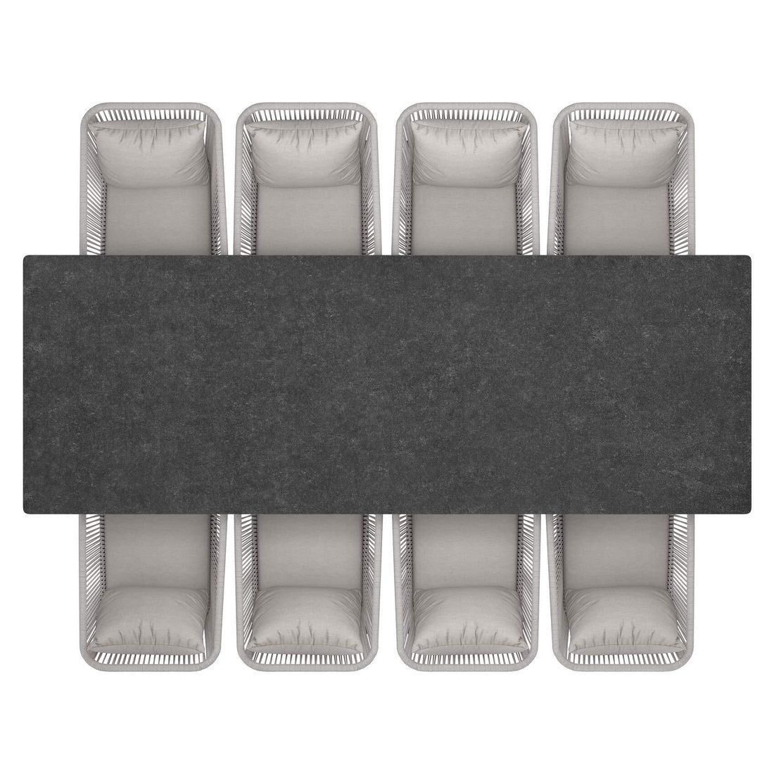 OUTLIV. Alex Gartenmöbel-Set XL (8 Plätze) Tisch 280x100cm