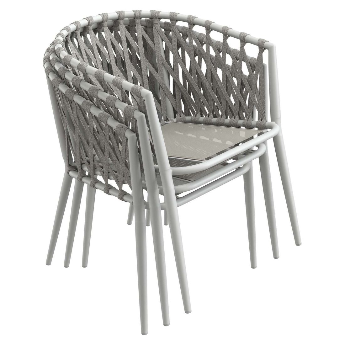 LC Garden Sunrepo Stapelsessel Aluminium mit Sitz- und Rückenkissen