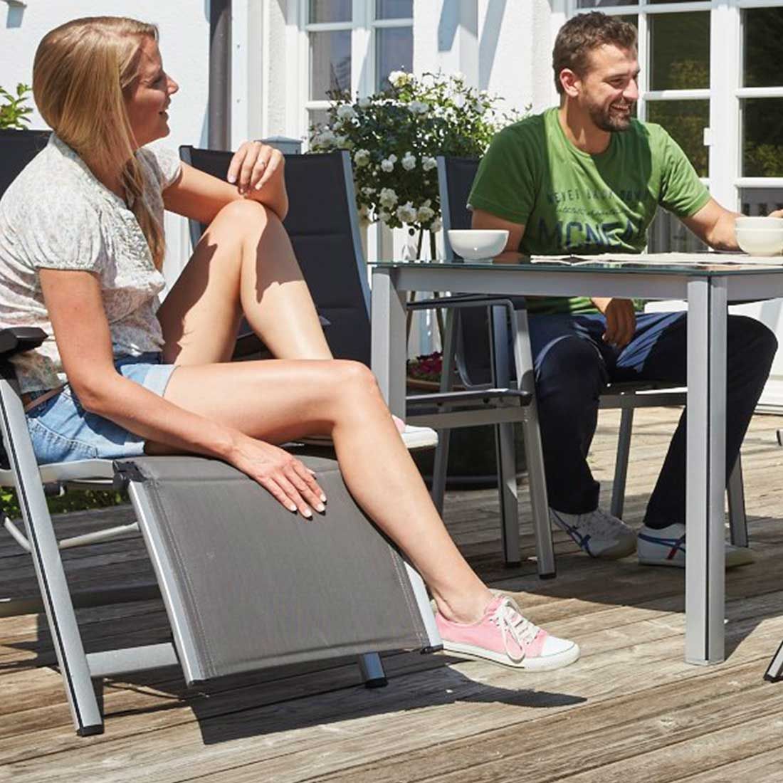 MWH Futosa Relaxliege Aluminium/Textilene