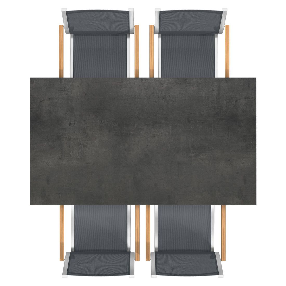 Stern Cardiff Gartenmöbel-Set M (4 Plätze) mit OUTLIV. Tisch 160x90cm