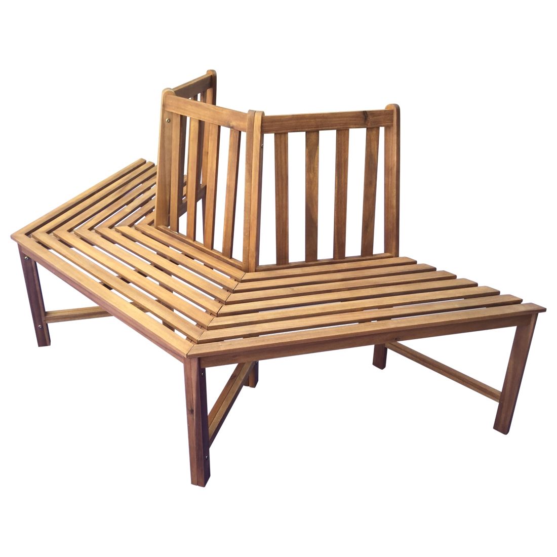OUTLIV. Baumbank 3-Sitzer 199cm Halbrund Akazie