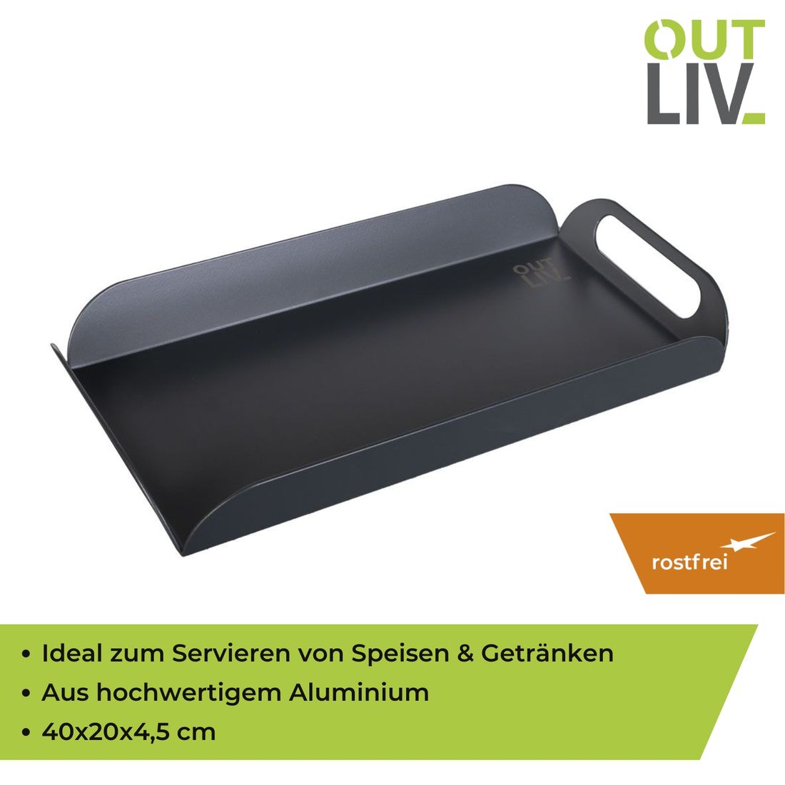 OUTLIV. Tablett Aluminium