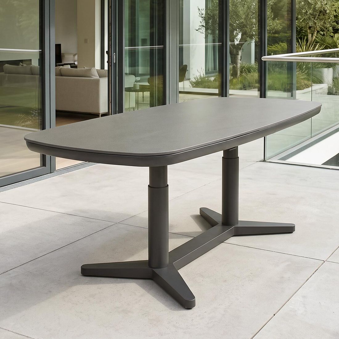 OUTLIV. Valencia Lifttisch 180x90cm Aluminium/Sinterstone