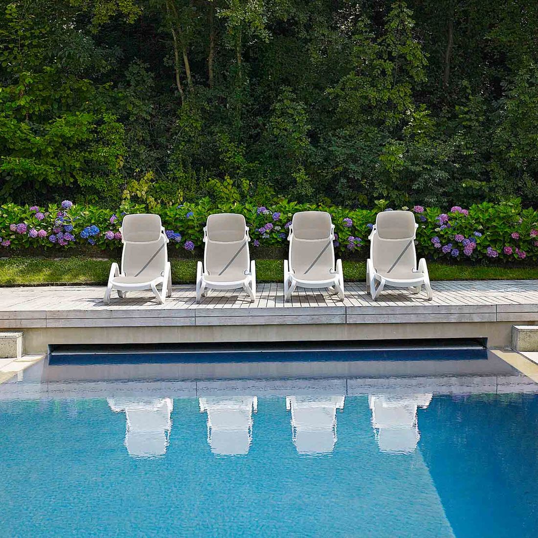 Nardi Alfa 2-teiliges Set Gartenliege & Sonnendach Kunststoff/Textilene