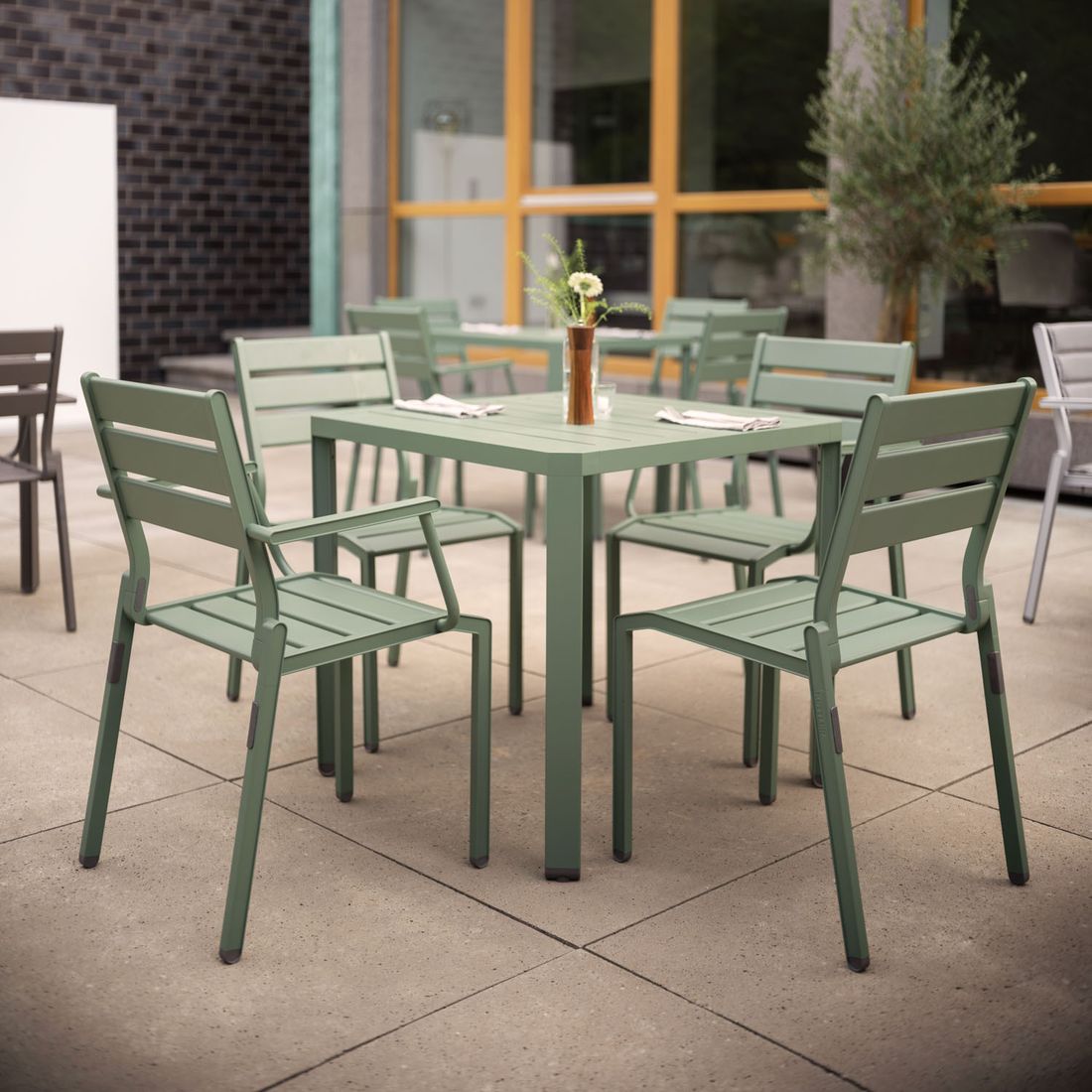 Kettler Latitude Gartenmöbel-Set M (4 Plätze) Tisch 78x78cm