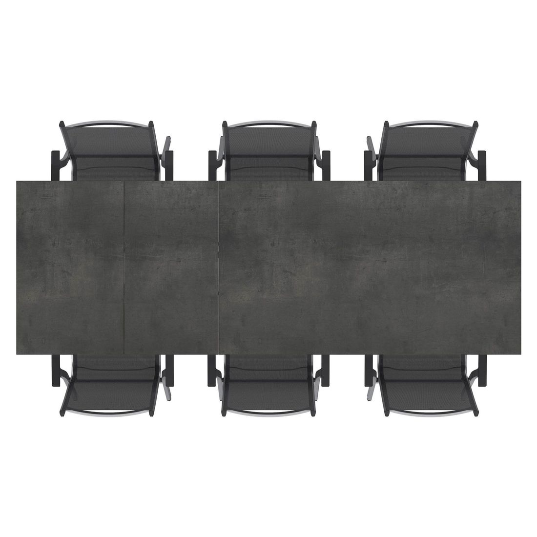 Kettler Basic Plus Gartenmöbel-Set L (6 Plätze) Tisch 160/267x91cm