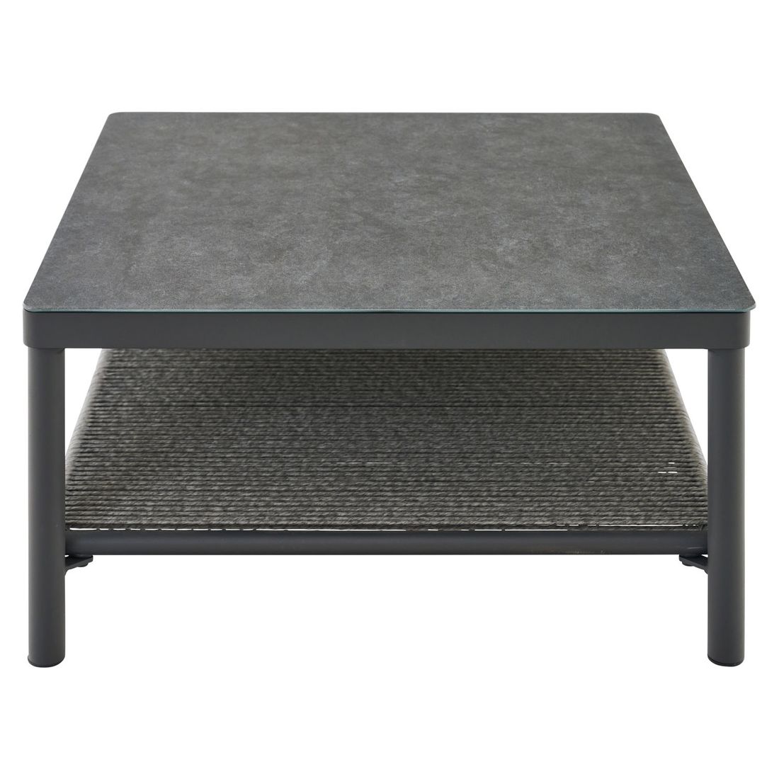 Siena Garden Kansas Loungetisch 75x75cm Aluminium/Glaskeramik
