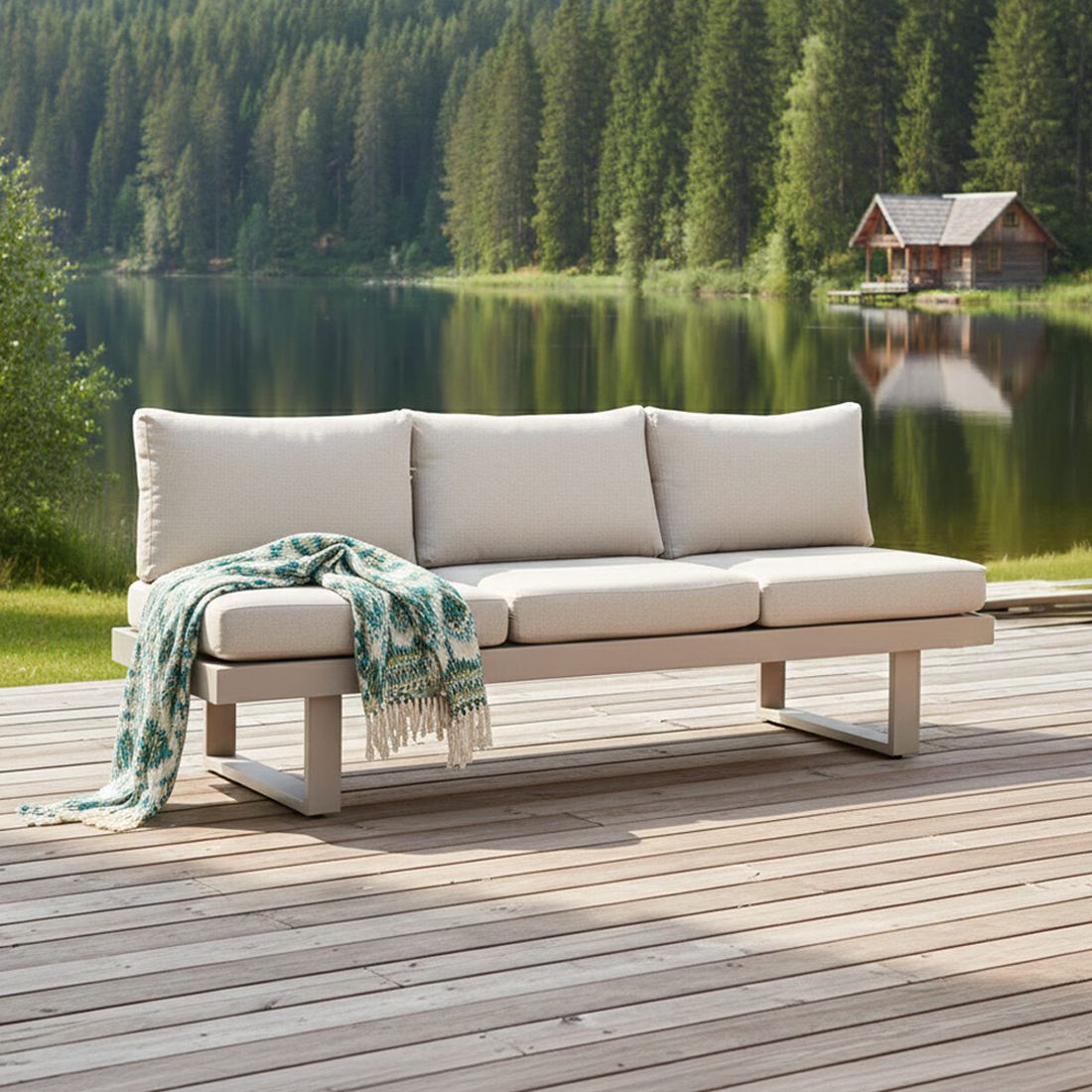 OUTLIV. Atlanta Diningsofa Aluminium/Polyester