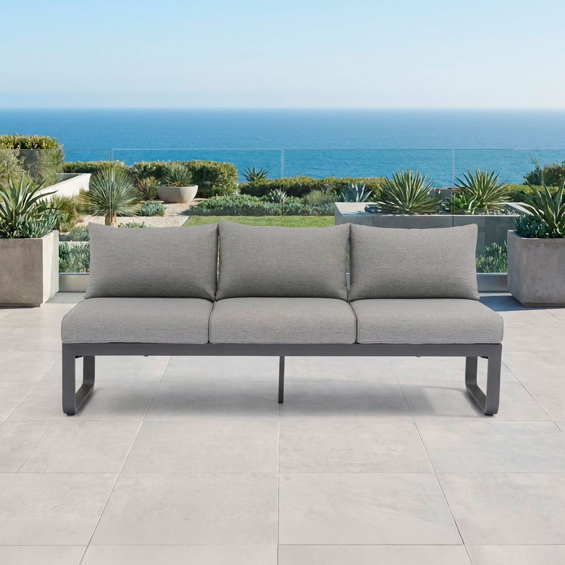 Zebra Fly Diningsofa verstellbar Aluminium/Olefin