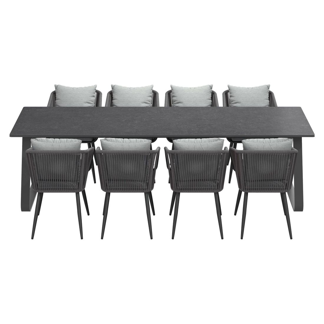 OUTLIV. Alex Gartenmöbel-Set XL (8 Plätze) Tisch 280x100cm