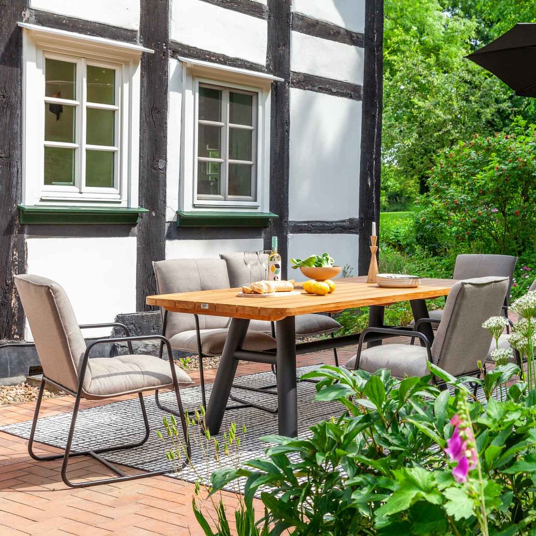 SCHÖNER WOHNEN-Kollektion Fontein Gartensessel Aluminium/Sunbrella