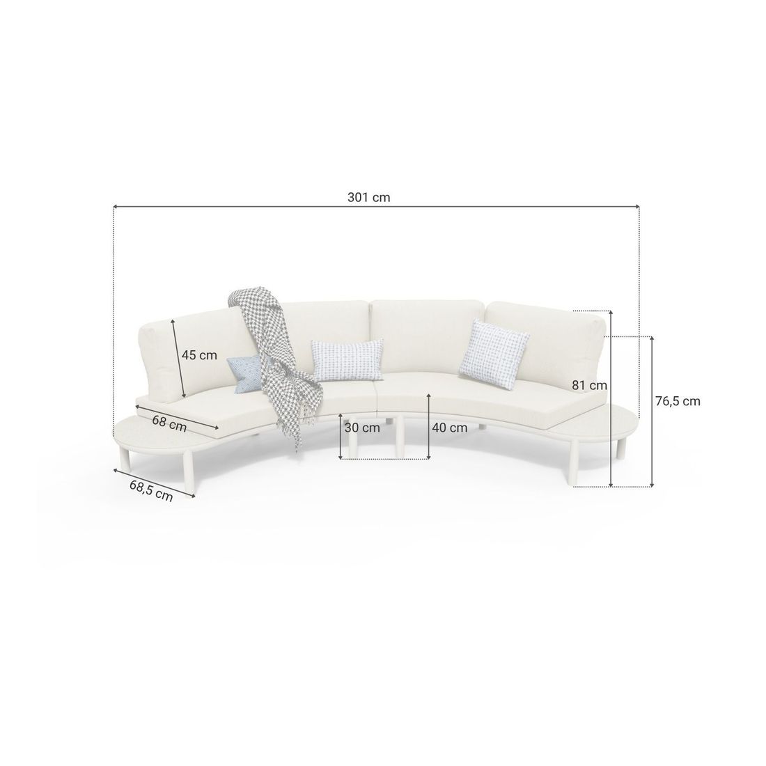 OUTLIV. Fano Gartenloungesofa Aluminium/Rope/Spun Polyester