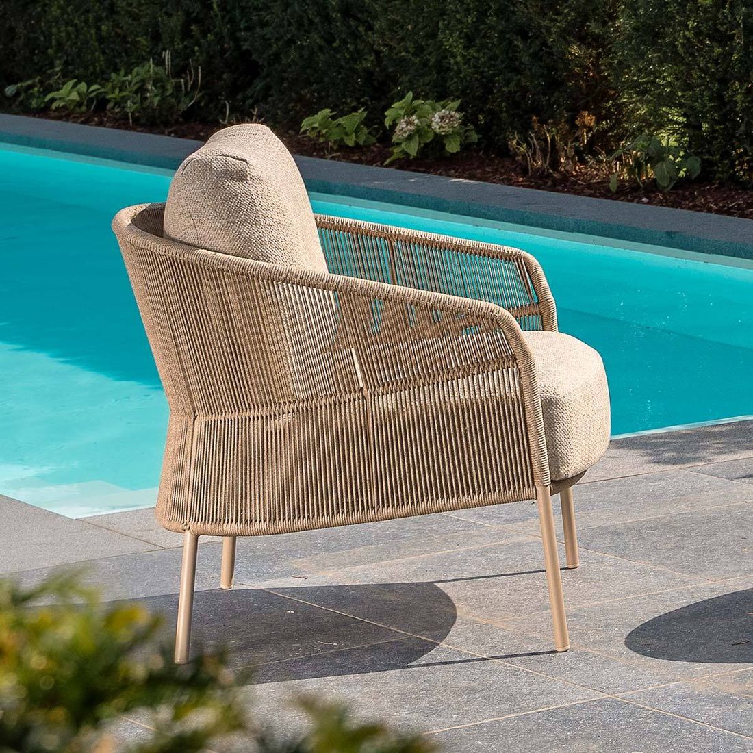 4Seasons Florence Loungesessel Aluminium/Rope/Olefin