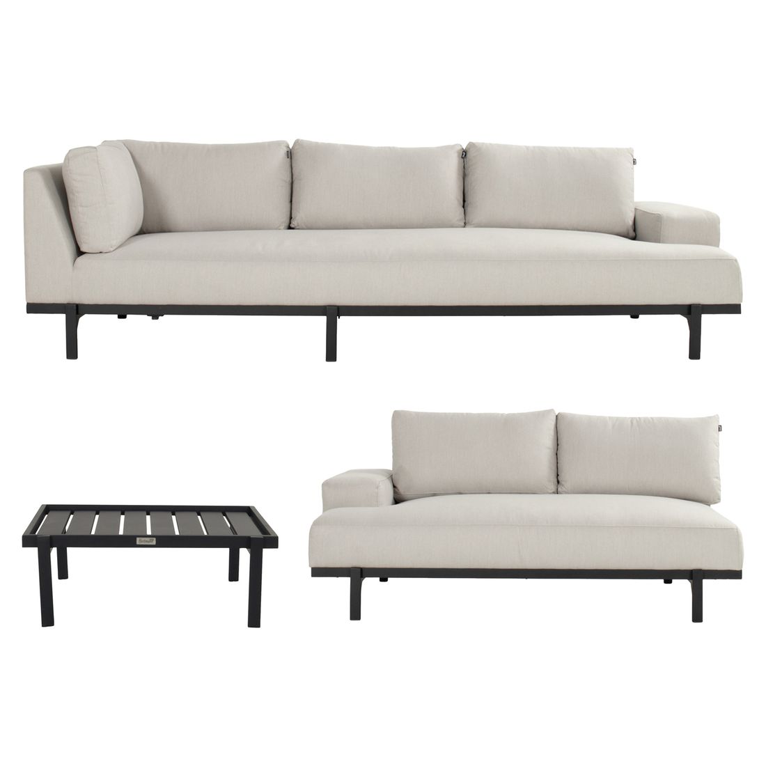 Hartman Lucas Ecklounge inkl. Loungetisch Aluminium/Sunbrella