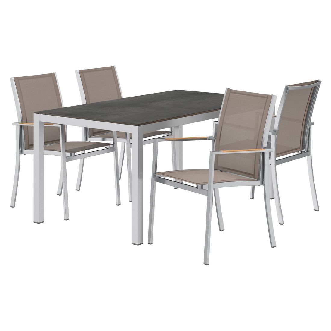 OUTLIV. Oviedo Gartenmöbel-Set M (4 Plätze) Tisch 160x90cm