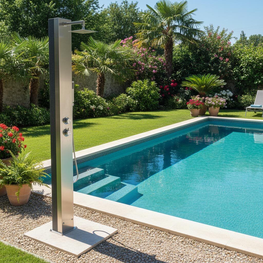 Ideal Trinidad Garten Solardusche Edelstahl
