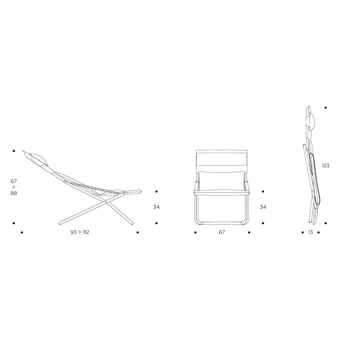 Lafuma Transabed Liegestuhl Stahl/Batyline Duo