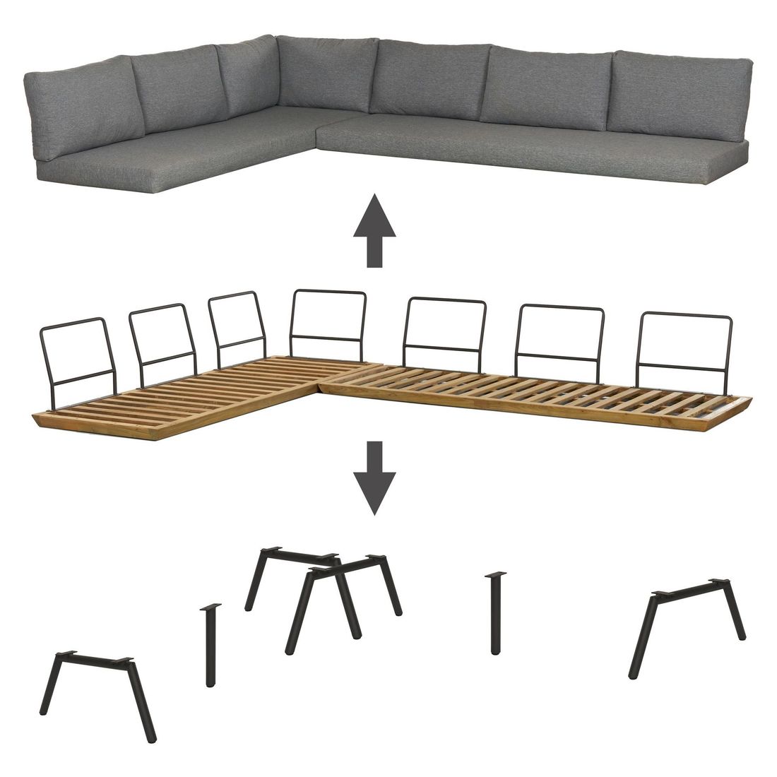 OUTLIV. Alkas Dininglounge Teak/Sunproof