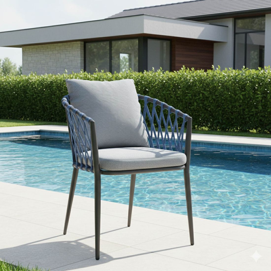 LC Garden Sunrepo Stapelsessel Aluminium mit Sitz- und Rückenkissen