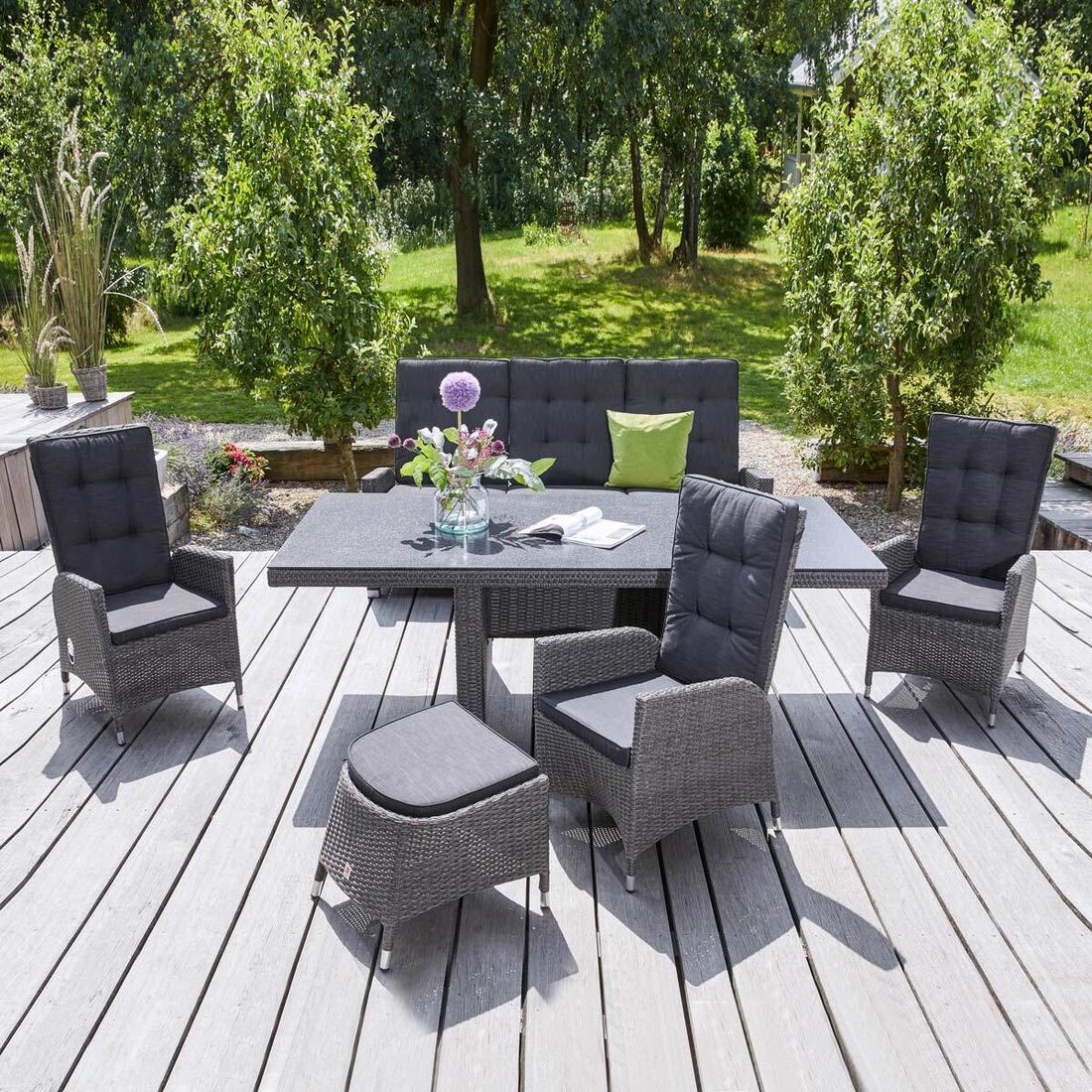 LC Garden Barcelona Diningsofa verstellbar Geflecht/Polyester
